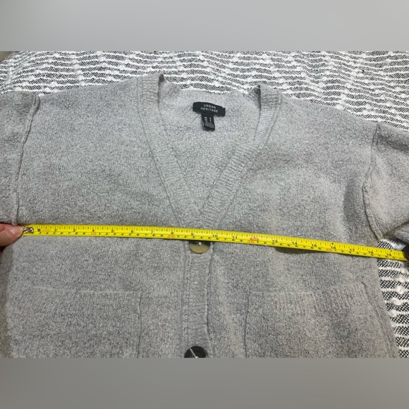 URBAN HERITAGE | Fleece touch Cardigan in gray Size Small - Picture 11 of 12
